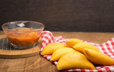 Empanadas, delicious product, traditional Colombian cuisine.