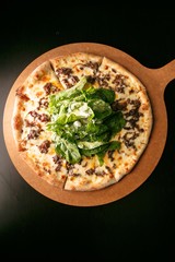 Italian pizza on a plate