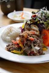 Western home-cooked food on a plate