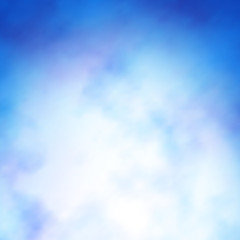 Naklejka na ściany i meble Abstract cloud background. Vector illustration of a white cloud in a blue sky.