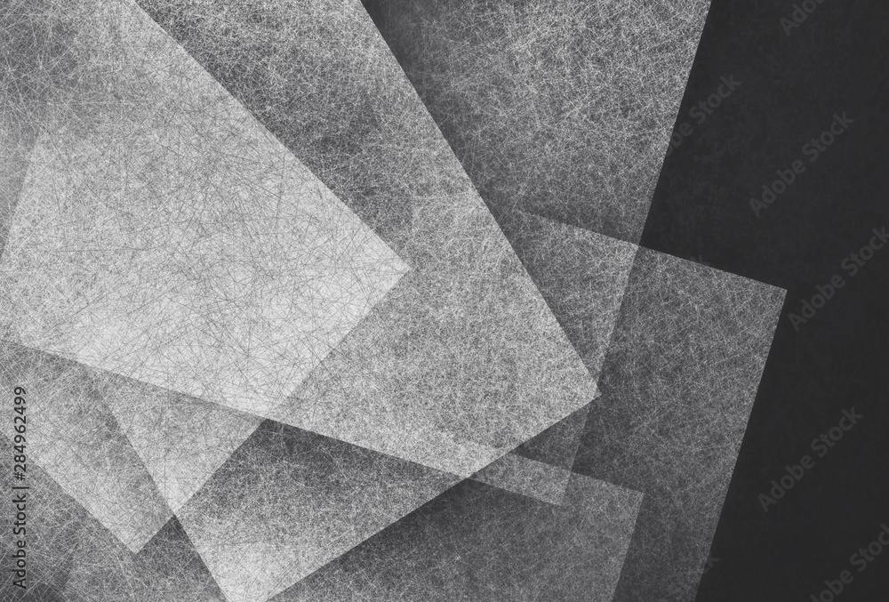 Canvas Prints black and white abstract background with angled blocks, squares, diamonds, rectangle and triangle sh
