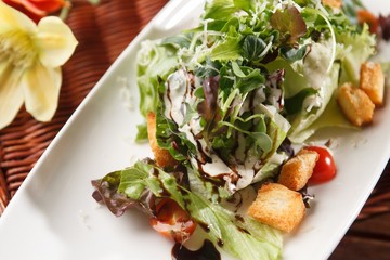 Green salad on a plate