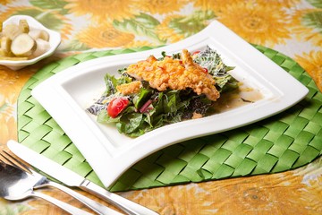 Green salad on a plate