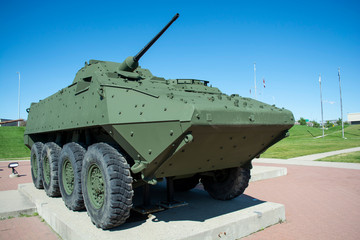 Fototapeta premium Armoured light tank. Used in combat by the military.