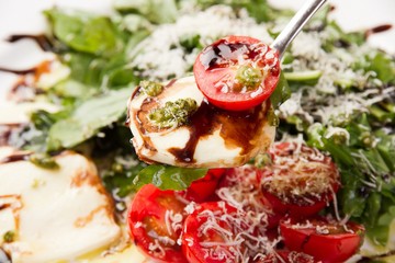 Tomato Cheese Salad on Plate