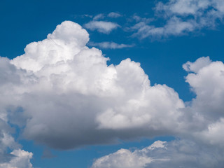Naklejka na ściany i meble Cumulonimbus cloud and blue sky.