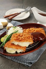 Western home-cooked food on a plate
