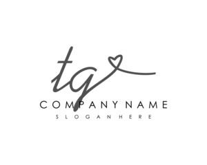 TG Initial handwriting logo vector