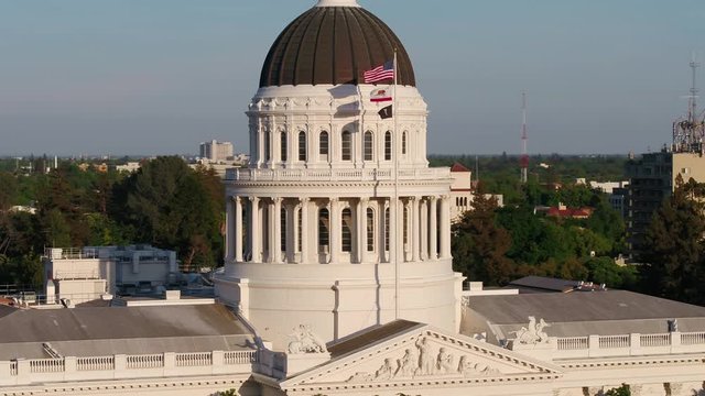 Aerial California Sacramento May 2019 Sunny Day 90mm Zoom 4K Inspire 2  Aerial video of downtown Sacramento on a beautiful sunny day with a zoom lens.