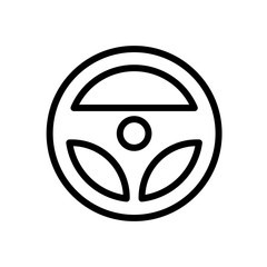 Steering wheel vector icon design template