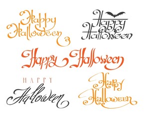 Happy halloween lettering
