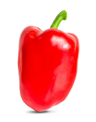 Sweet red pepper isolated on white background