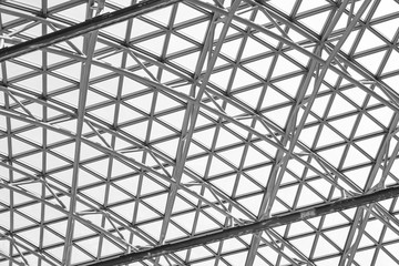 Modern glass skyscrapers perspective in the city