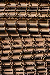 Reinforcing bars with a periodic profile in the packs are stored in the metal products warehouse