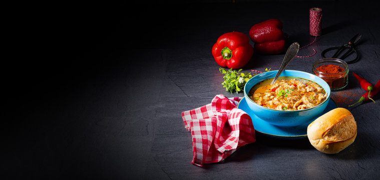 flaczki - fresh and spicy tripe soup with herbs