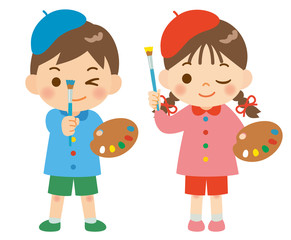 お絵描き　子供