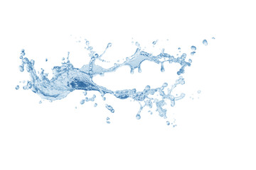 water splash isolated on white background, water