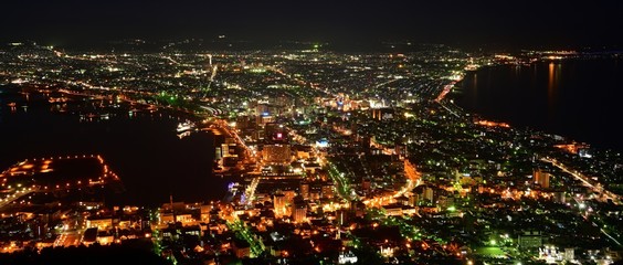 函館山展望台から見た函館市内の夜景＠北海道