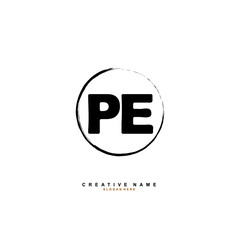 P E PE Initial logo template vector. Letter logo concept
