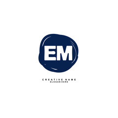E M EM Initial logo template vector. Letter logo concept.