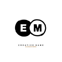 E M EM Initial logo template vector. Letter logo concept.