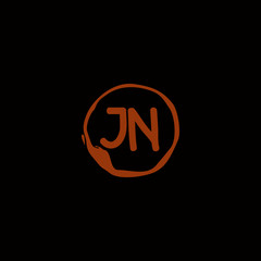 J N JN Initial logo template vector. Letter logo concept.