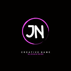 J N JN Initial logo template vector. Letter logo concept.