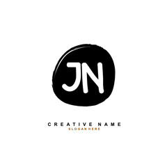 J N JN Initial logo template vector. Letter logo concept.