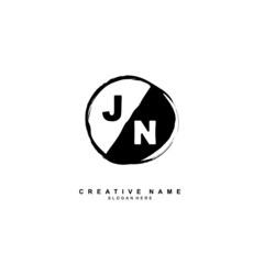 J N JN Initial logo template vector. Letter logo concept.