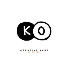 K O KO Initial logo template vector. Letter logo concept