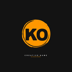 K O KO Initial logo template vector. Letter logo concept