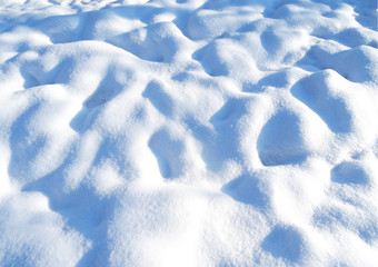 Snow field with smooth surface