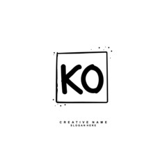K O KO Initial logo template vector. Letter logo concept