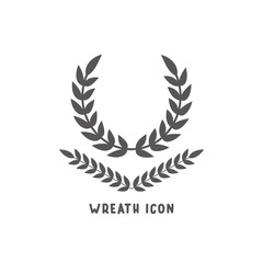 Wreath icon simple flat style vector illustration.