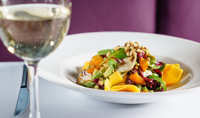 fresh salad wiht mango
