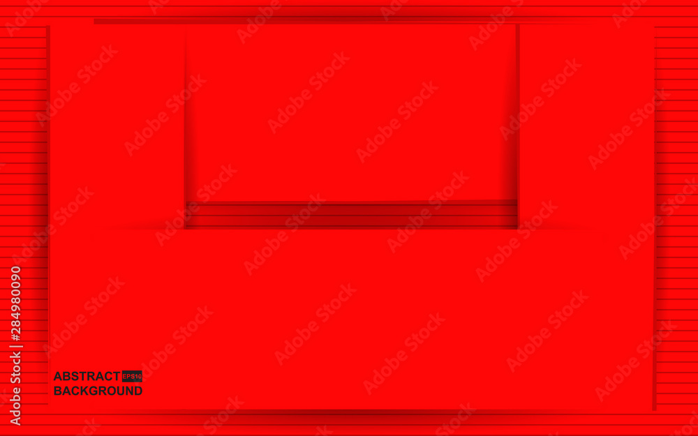 Aufkleber modern abstract background with red paper art texture style. vector design template, for use element