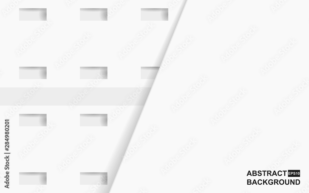 Poster modern abstract background with white paper art texture style. vector design template, for use eleme