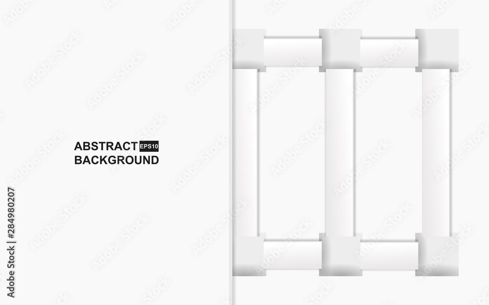 Poster modern abstract background with white paper art texture style. vector design template, for use eleme