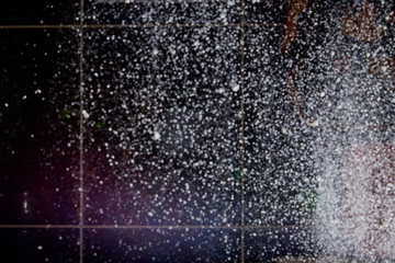 Abstract dust explosion on a black background