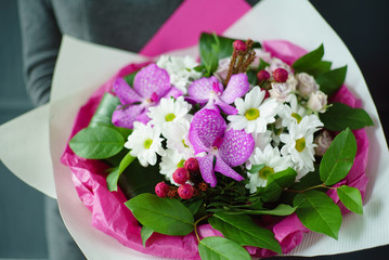 nice buquet in the hands