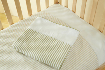 Baby bed, children's mattress, clean and tidy children's bedroom