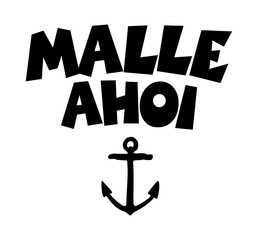 Malle Ahoi (Schwarz) Mallorca Boot & Segel Design