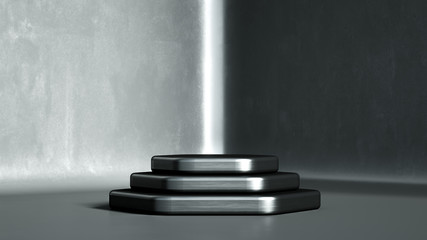 Fototapeta premium Beautiful luxury background pedestal. 3d illustration, 3d rendering.
