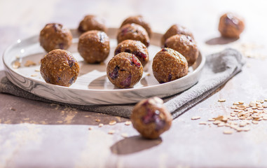 Oatmeal balls , Oats dates energy balls