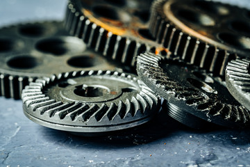 Gears from an old industrial machine