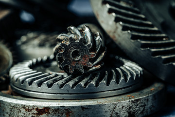 Gears from an old industrial machine