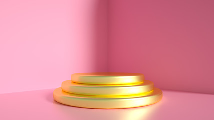 Beautiful luxury background pedestal. 3d illustration, 3d rendering.