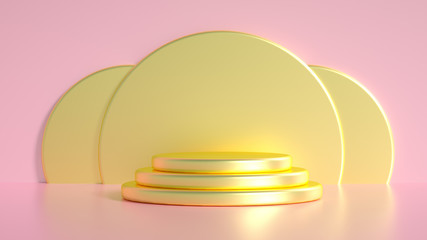 Beautiful luxury background pedestal. 3d illustration, 3d rendering.