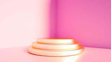 Beautiful luxury background pedestal. 3d illustration, 3d rendering.