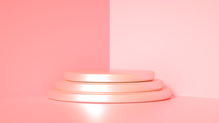 Beautiful luxury background pedestal. 3d illustration, 3d rendering.